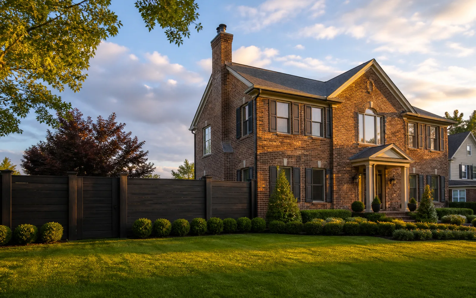 Premium cedar privacy fence on an upscale metro Detroit home