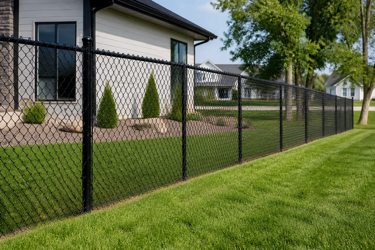 Chain Link Fencing in Metro Detroit — Galvanized & Black Vinyl-Coated